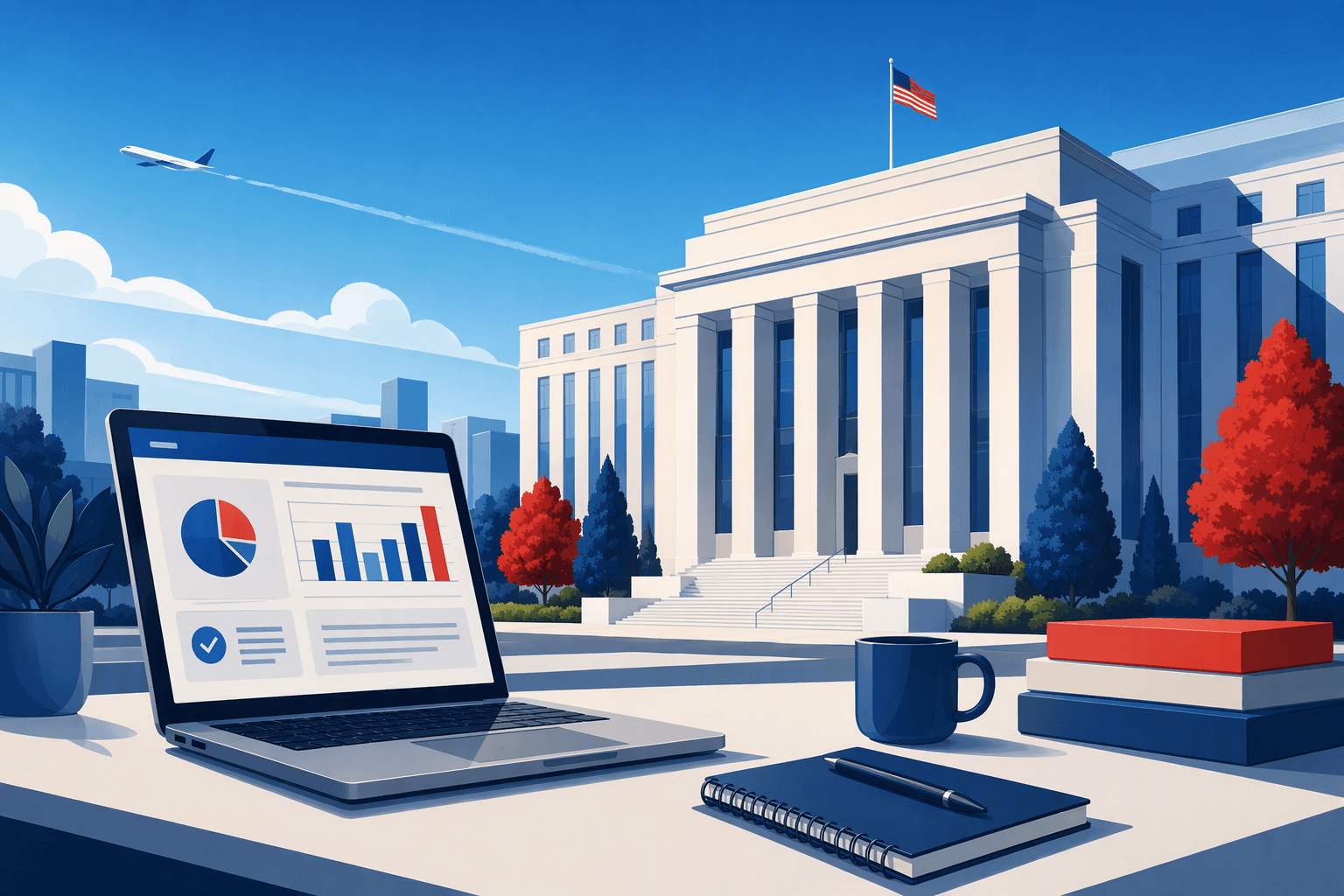 Government office telework - illustration, Jake Team LLC