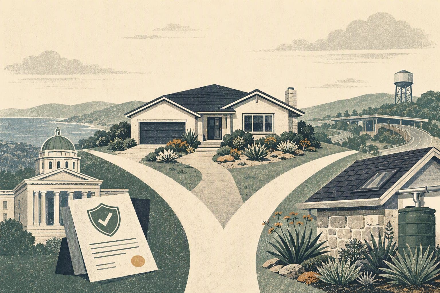 Insurance Policy Divide - illustration, Jake Team LLC