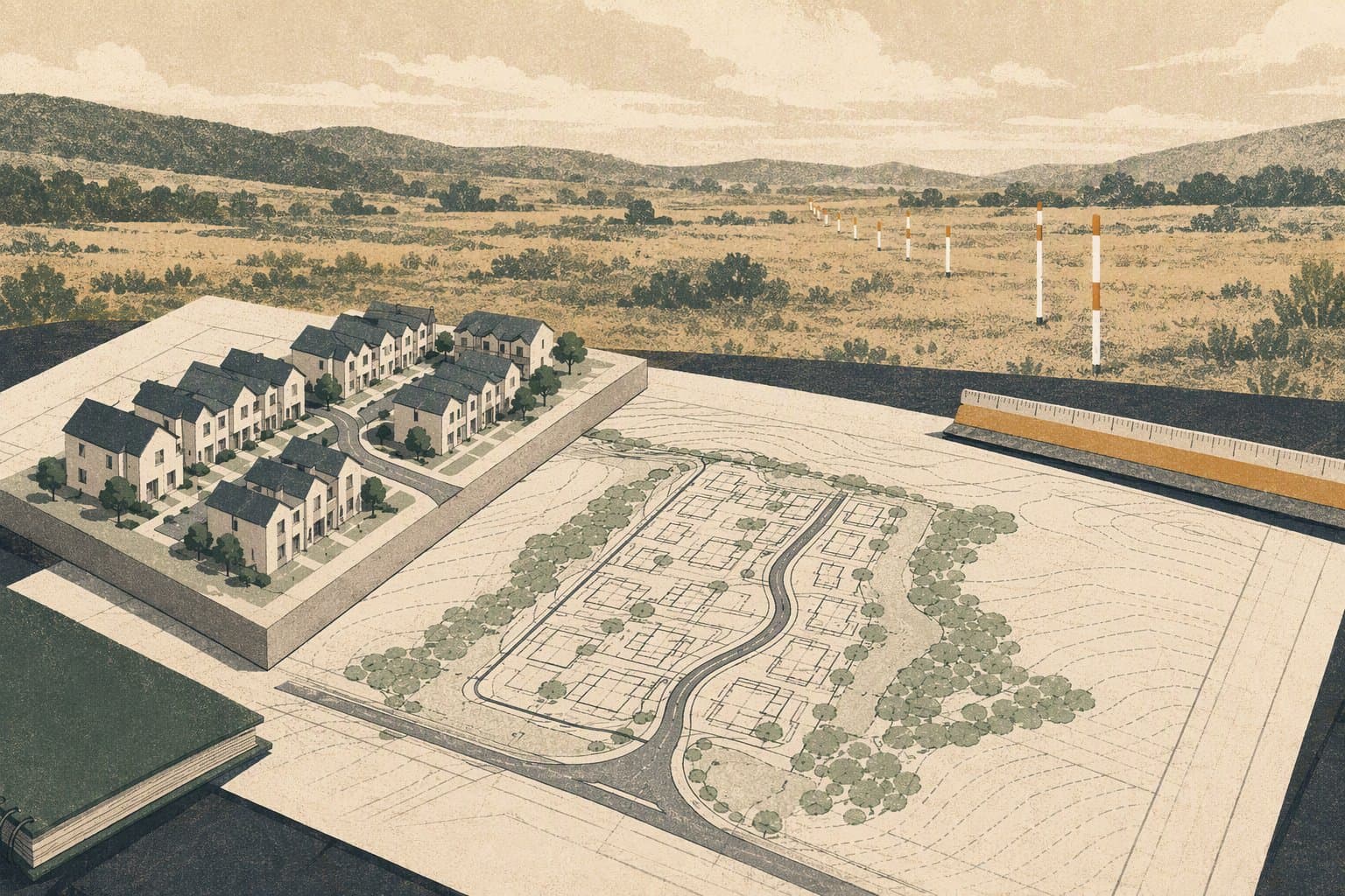 Townhome Site Plan - illustration, Jake Team LLC
