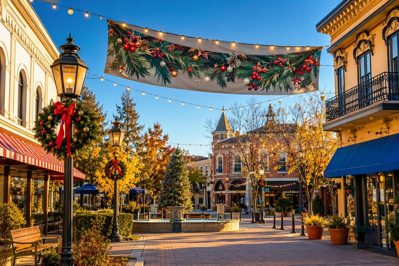 Los Gatos Festival Lights - illustration, Jake Team LLC