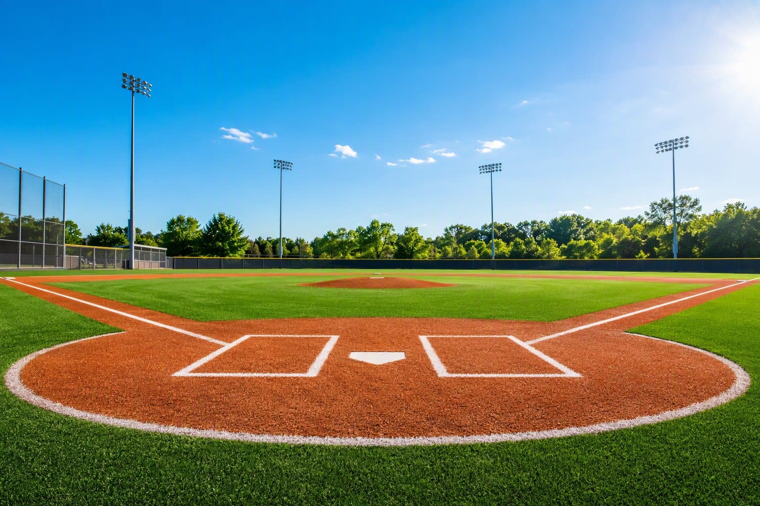 empty sunlit stadium - illustration, Jake Team LLC