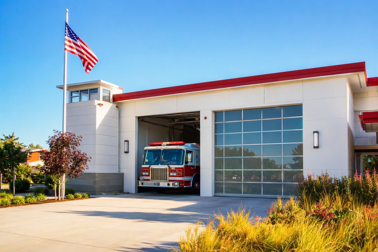 fire station - illustration, Jake Team LLC