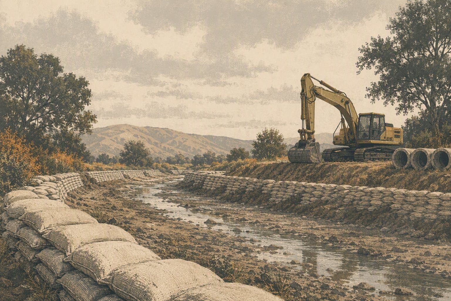 Santa Clara County flood preparedness - illustration, Jake Team LLC