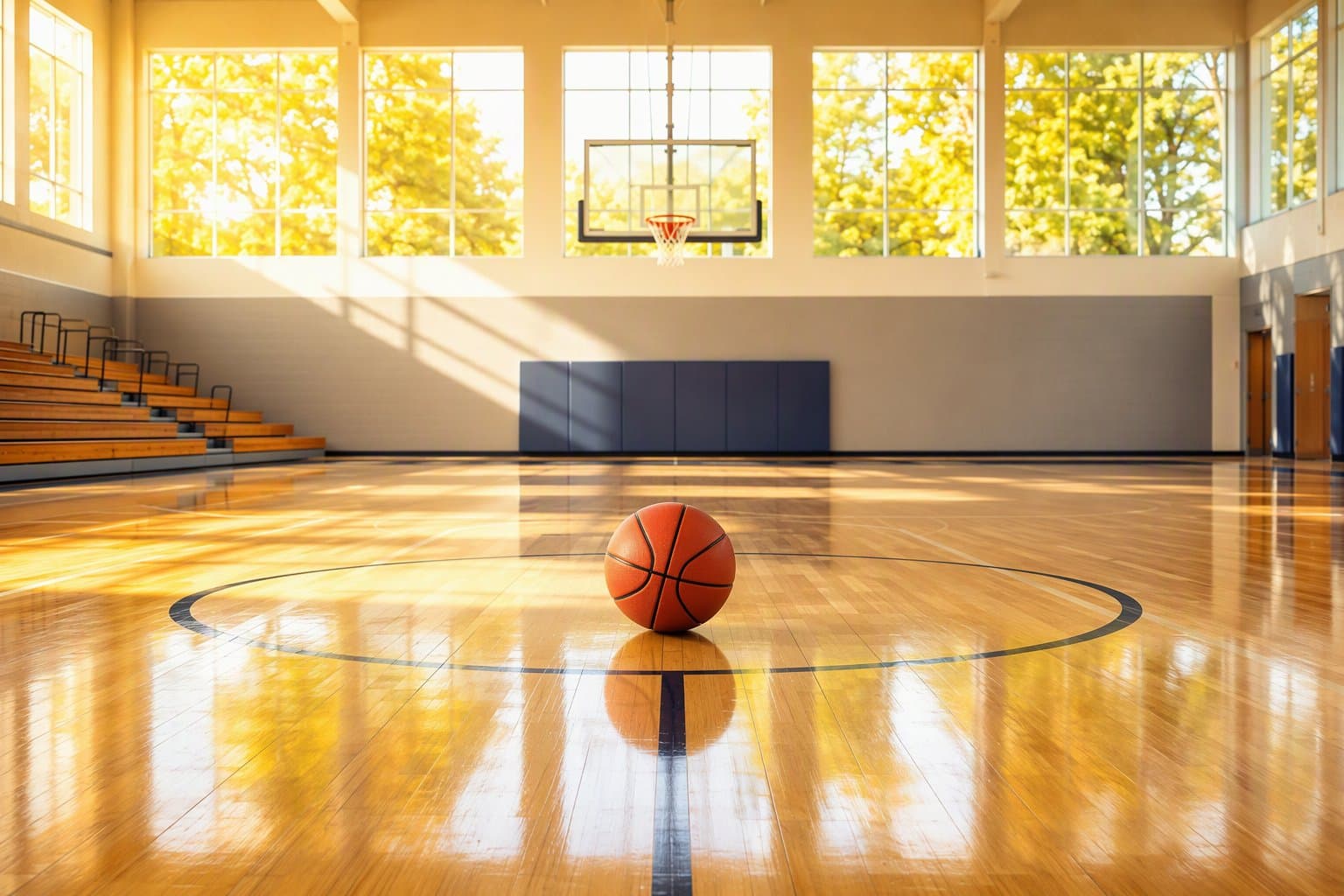Empty basketball court - illustration, Jake Team LLC