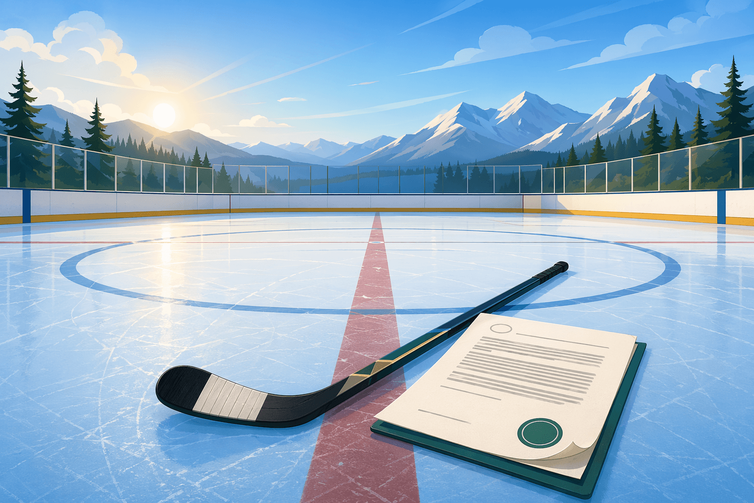 Hockey contract negotiation - illustration, Jake Team LLC