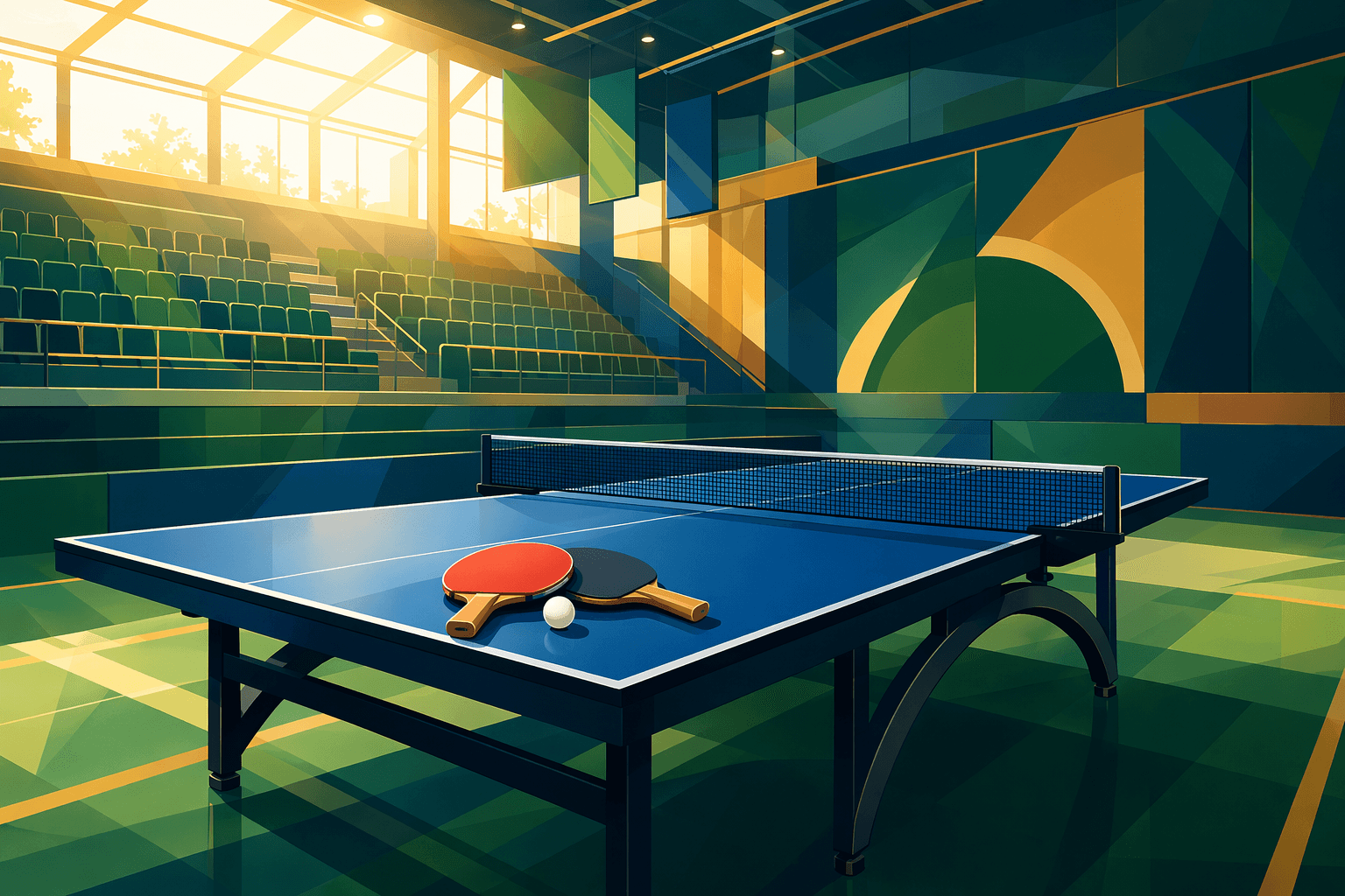 Table Tennis Tournament - illustration, Jake Team LLC