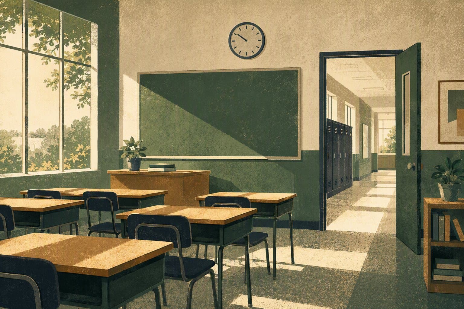 school renovation - illustration, Jake Team LLC