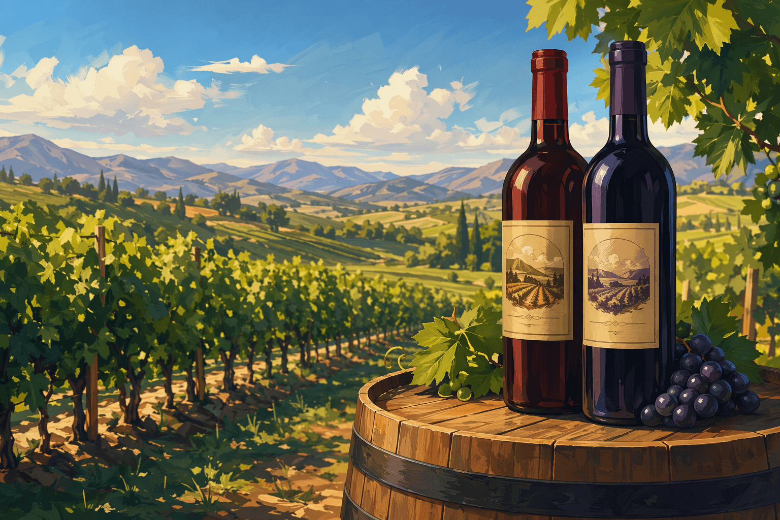 Wine making - illustration, Jake Team LLC