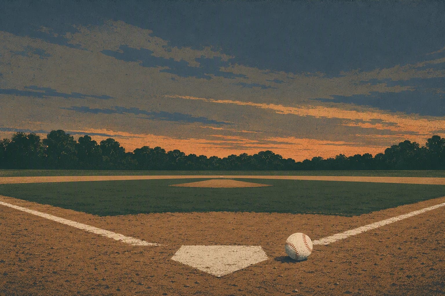 late inning baseball - illustration, Jake Team LLC
