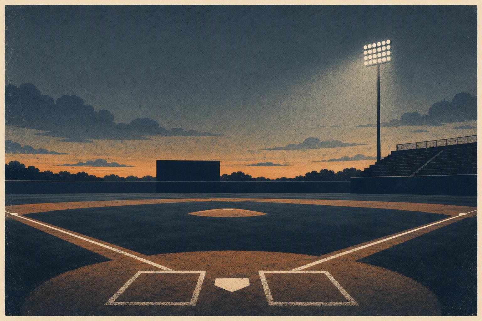 late inning baseball - illustration, Jake Team LLC