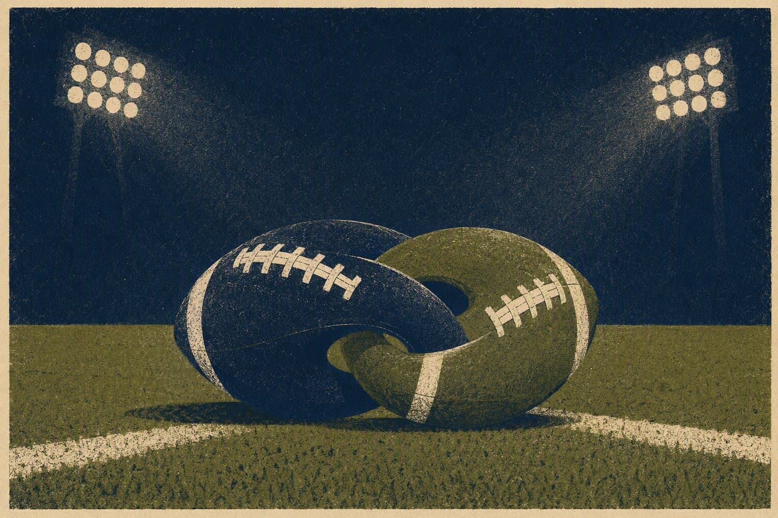 preseason football rivalry - illustration, Jake Team LLC