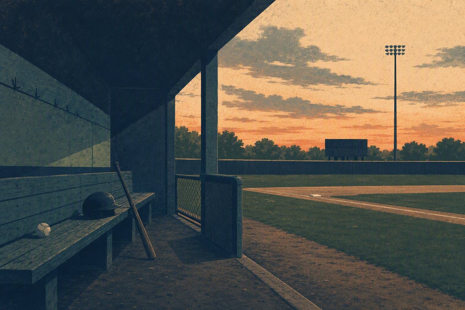 empty baseball stadium - illustration, Jake Team LLC