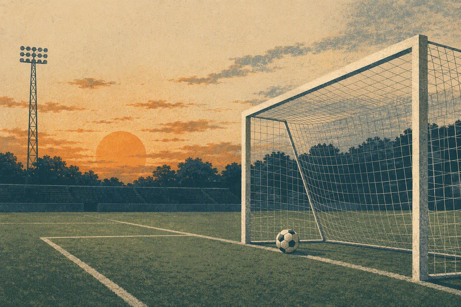 Late Soccer Goal - illustration, Jake Team LLC