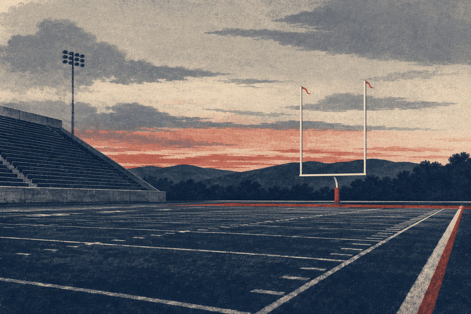 empty football field - illustration, Jake Team LLC