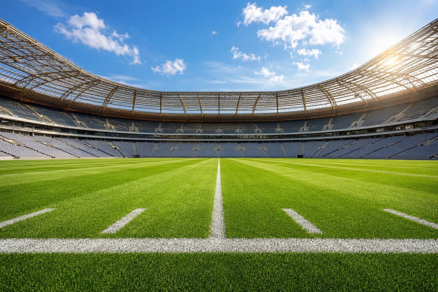 Empty football stadium - illustration, Jake Team LLC