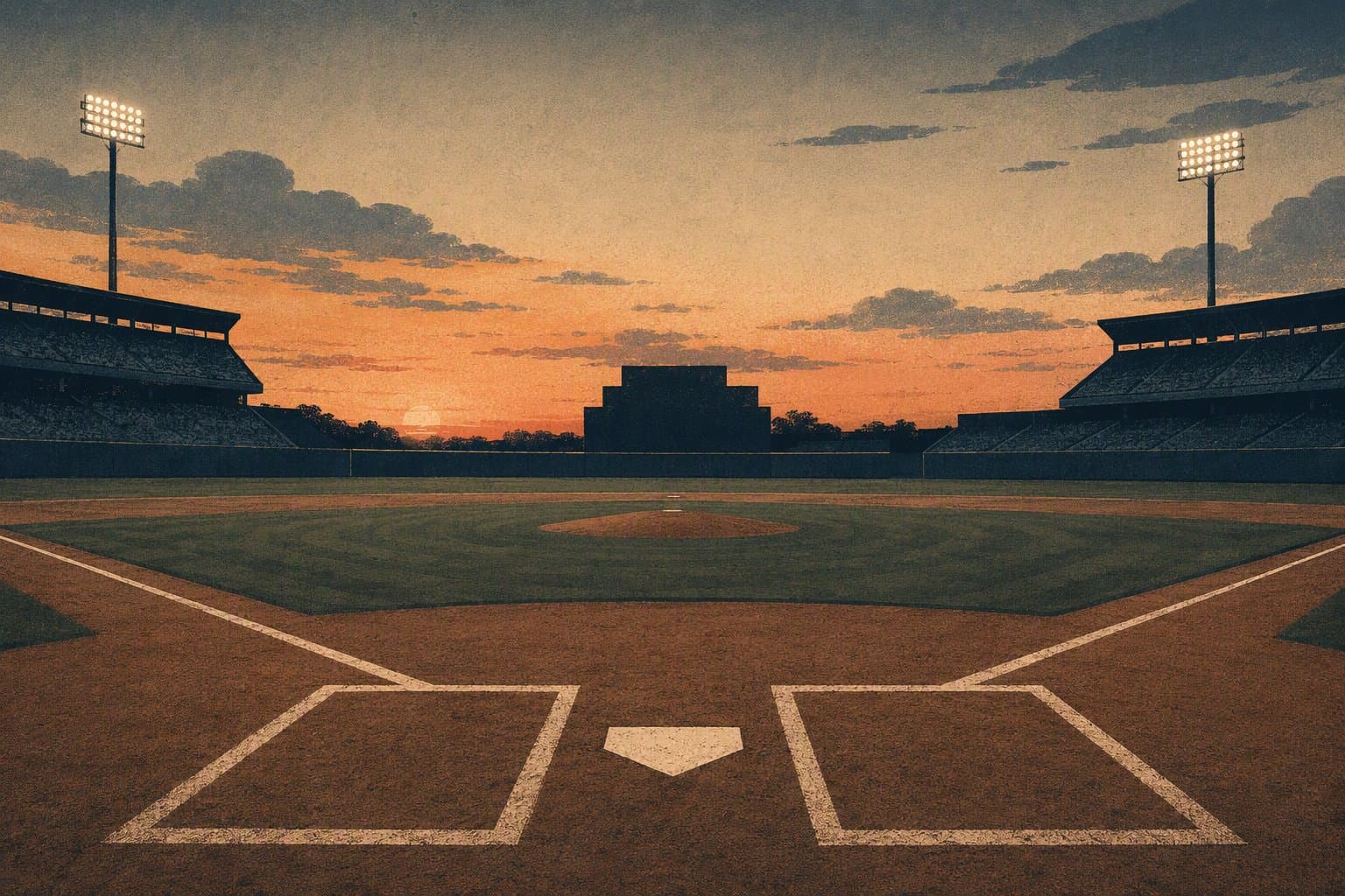 empty baseball stadium - illustration, Jake Team LLC