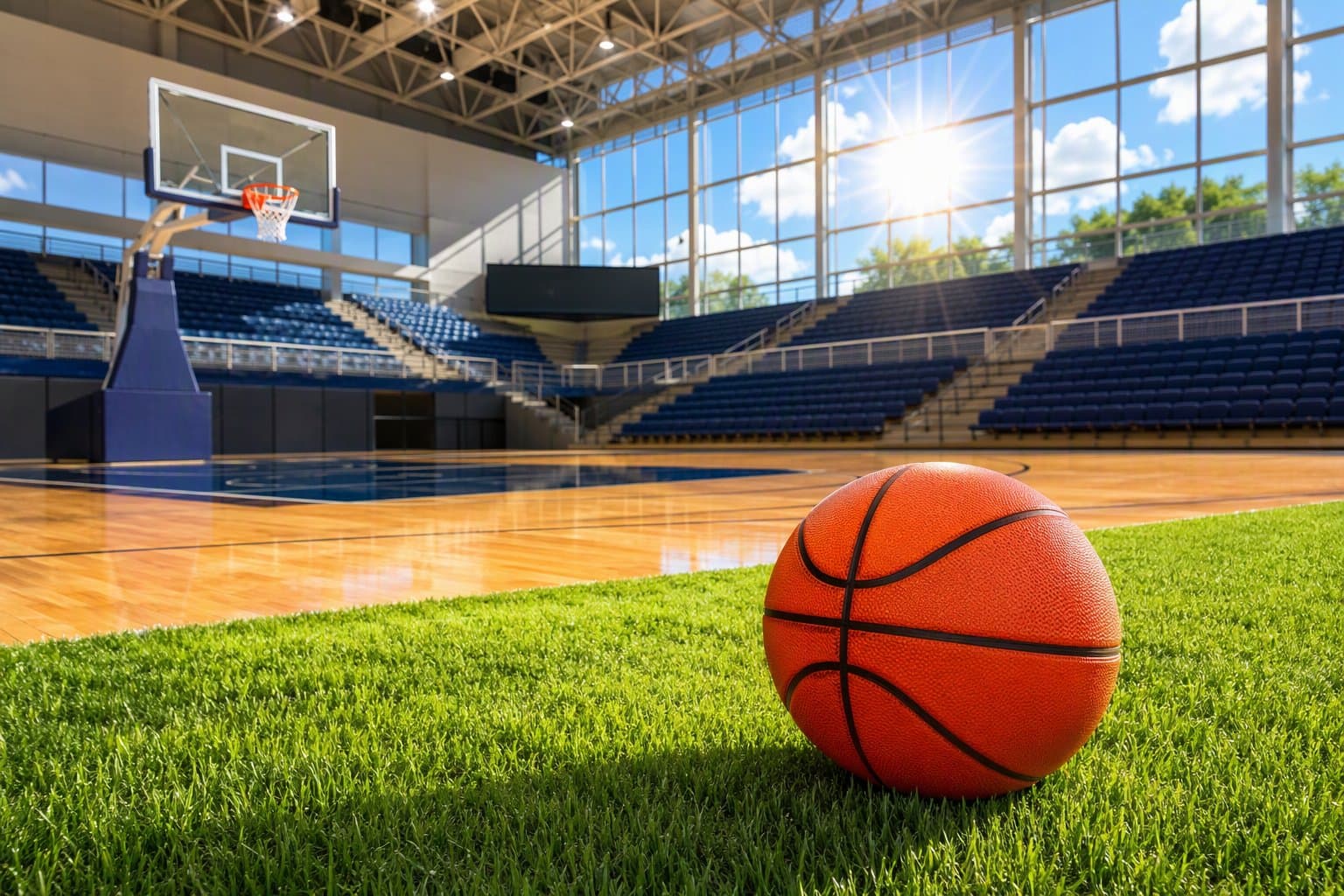 Empty basketball court - illustration, Jake Team LLC