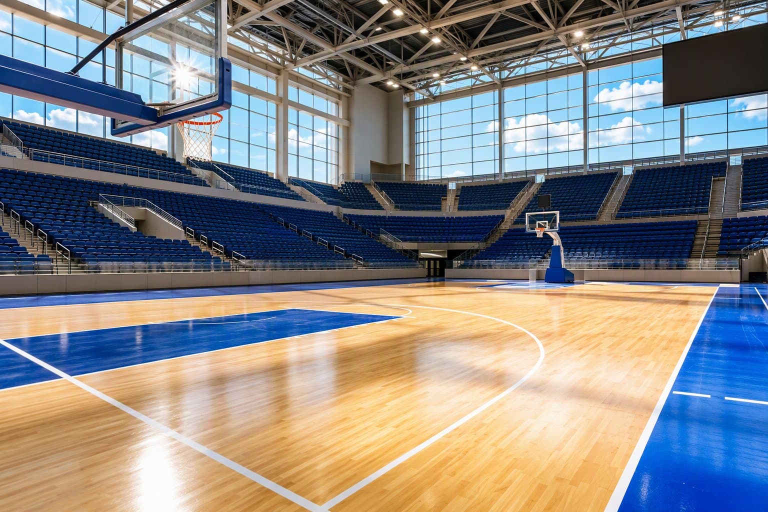 NBA basketball court - illustration, Jake Team LLC