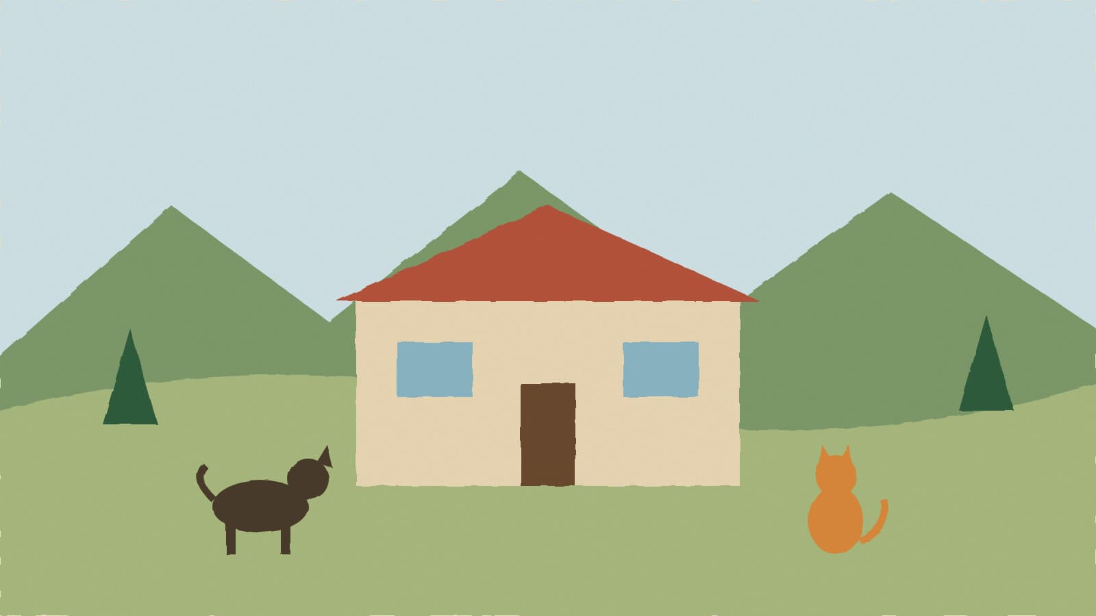 Animal shelter and hillside homes - illustration, Jake Team LLC