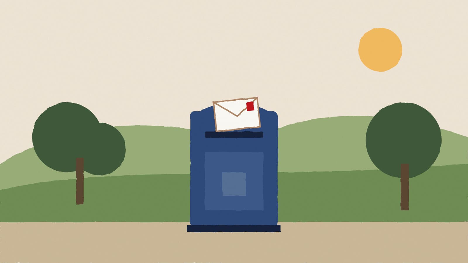 Ballot drop box outside - illustration, Jake Team LLC