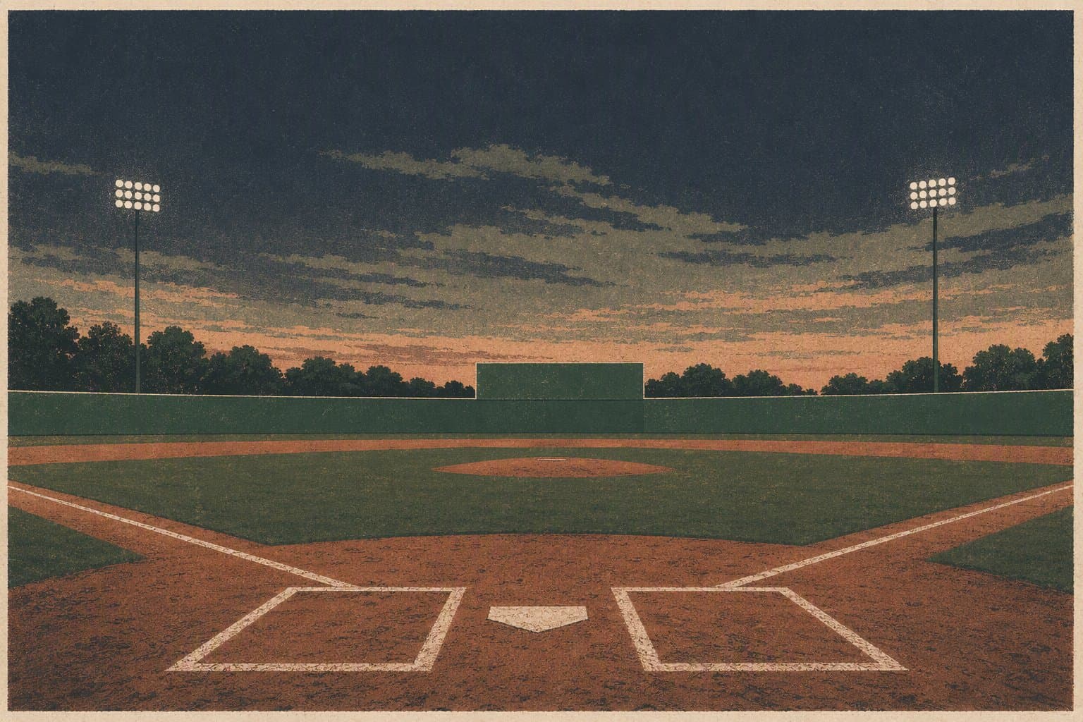 empty baseball stadium - illustration, Jake Team LLC