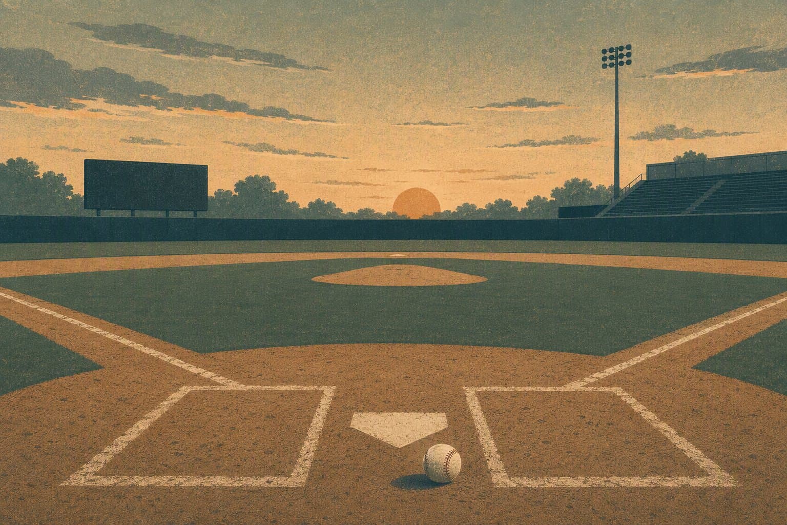 Silent Ballpark - illustration, Jake Team LLC