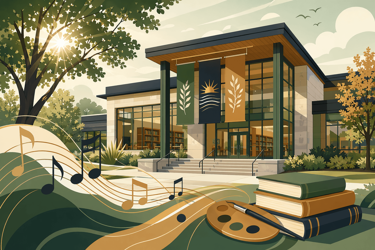 Community arts and library events - illustration, Jake Team LLC