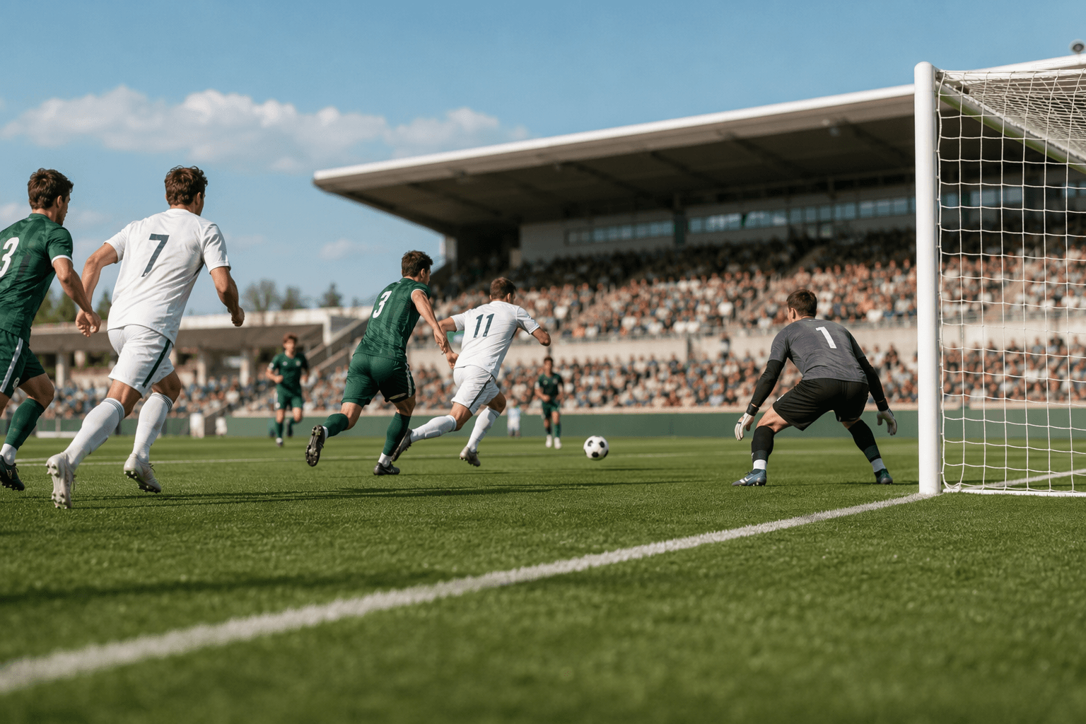 Soccer match action - illustration, Jake Team LLC
