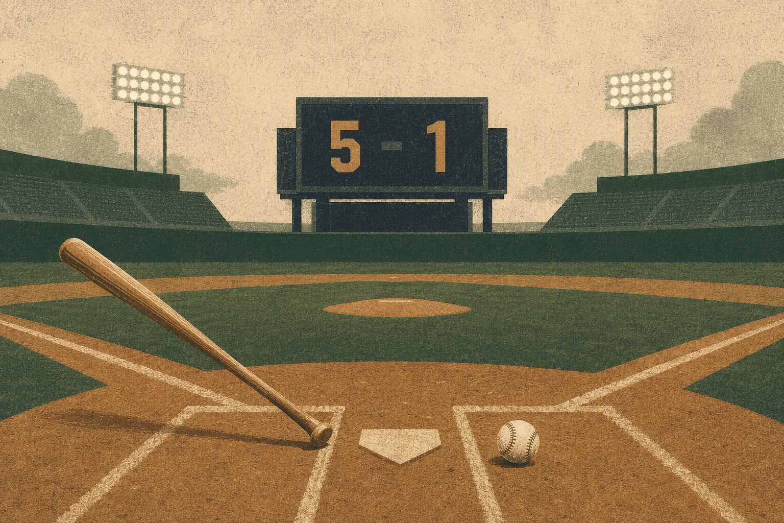 Baseball Scoreline - illustration, Jake Team LLC